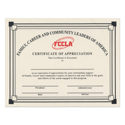 Image of Certificate of Appreciation (Pack of 20)