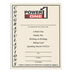 Image of Power of 1 Certificates (Pack of 20)