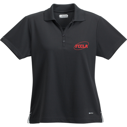 Women's Black Performance Polo image thumbnail