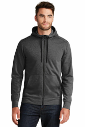 Image of New Era Tri Blend Fleece Full Zip Hoodie - with Virtual Logo OFF