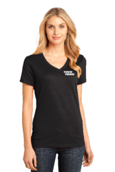 Image of District Women's Perfect Weight V-Neck Tee (Black)