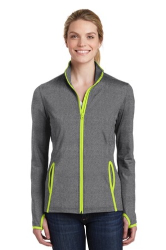 Sport-Tek Ladies Sport-Wick Stretch Contrast Full-Zip Jacket image thumbnail